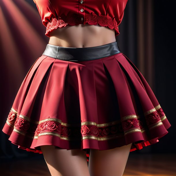 Photography of a crimson skirt from clay