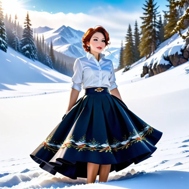 Pic of a haddock in a skirt in the snow