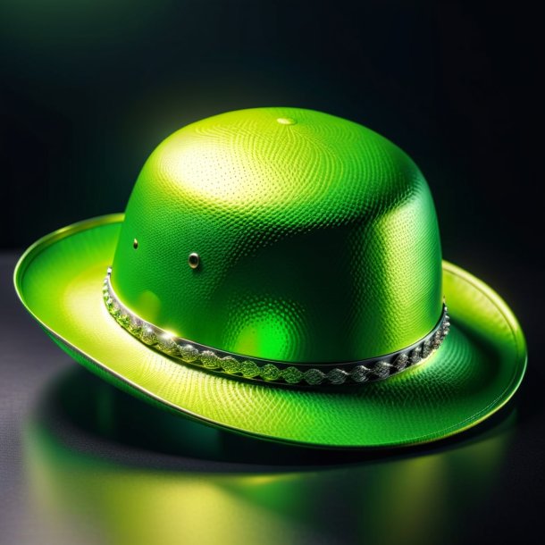 Clipart of a lime hat from metal