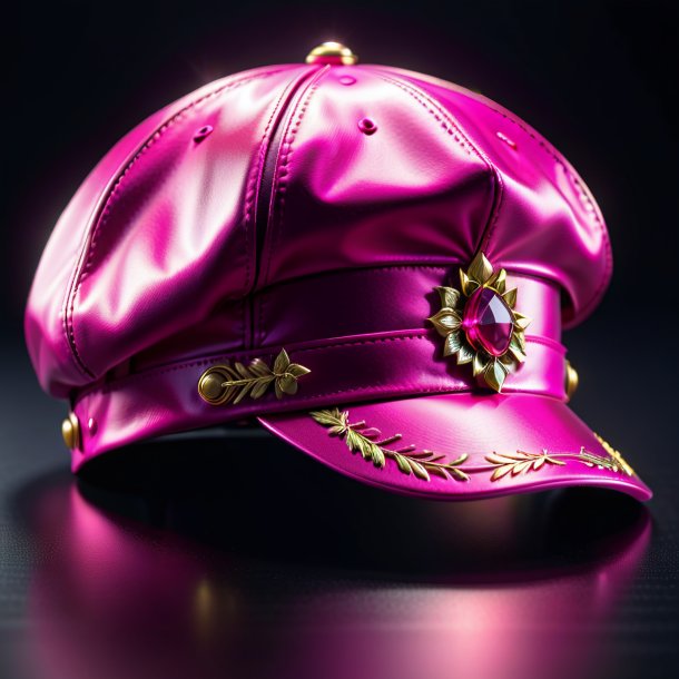 Clipart of a fuchsia cap from iron