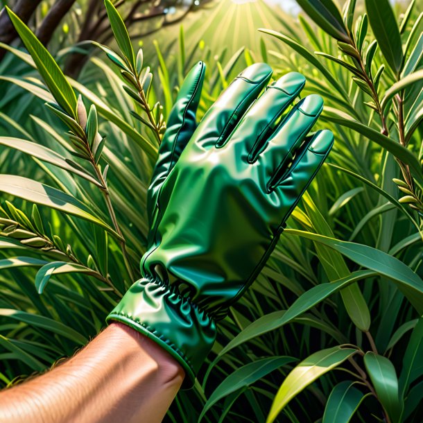 Illustration of a olive gloves from grass