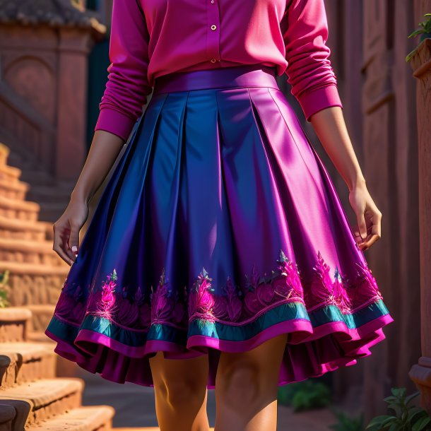 Image of a fuchsia skirt from clay