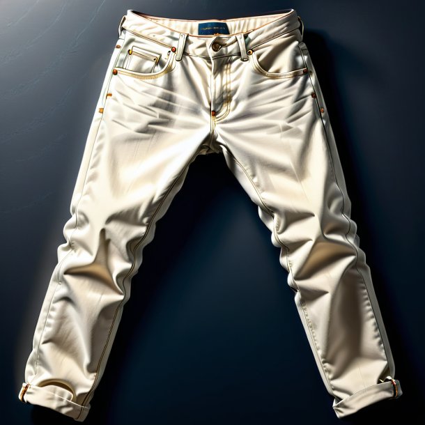 Drawing of a ivory jeans from concrete