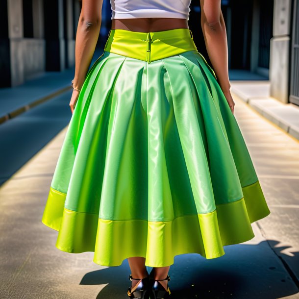 Photography of a lime skirt from concrete