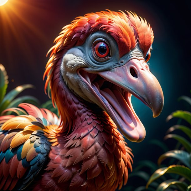 Foto de un dodo sonriente rojo