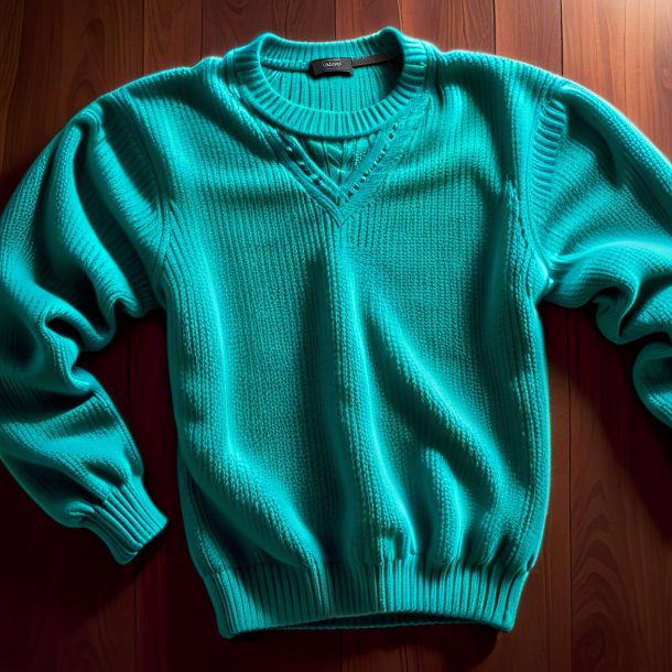 Clipart of a teal sweater from polyethylene