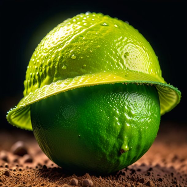 Portrait of a lime cap from clay