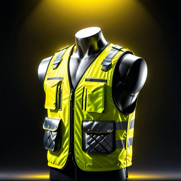 Clipart of a yellow vest from metal