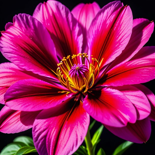 "imagery of a hot pink gillyflower, stock"
