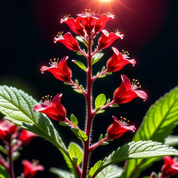 Clipart of a red goosefoot