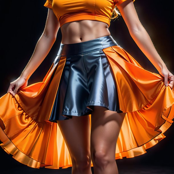 Portrait of a orange skirt from iron