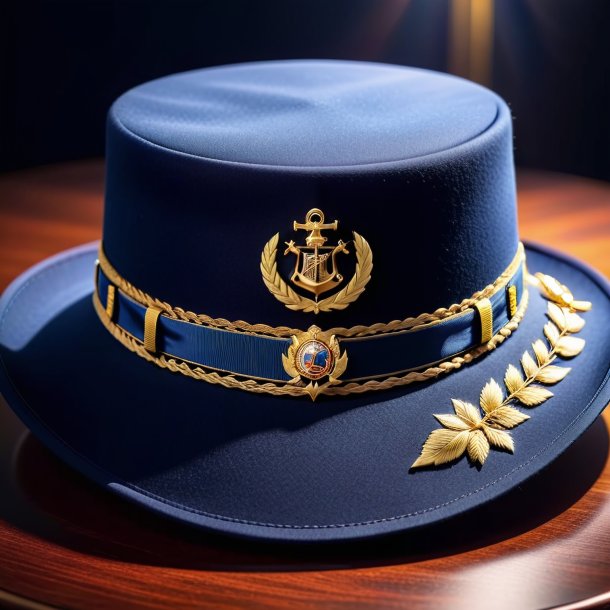 Clipart of a navy blue hat from gypsum