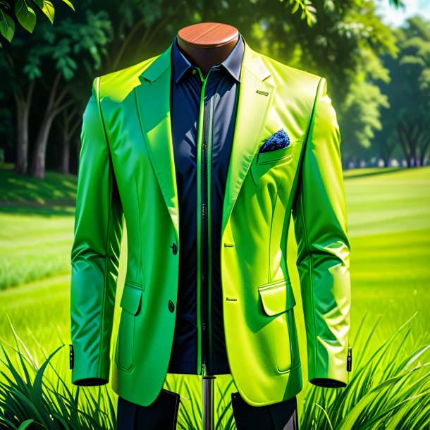 Sketch of a lime jacket from grass