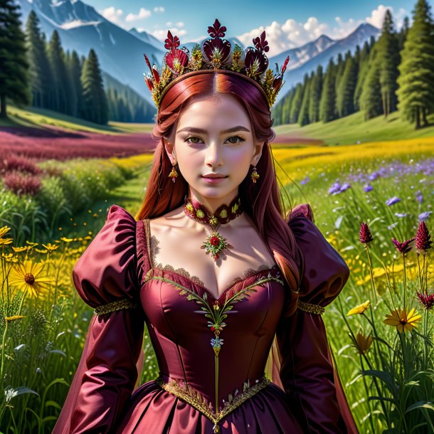 Pic of a maroon queen of the meadow