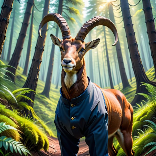 Image of a ibex in a trousers in the forest