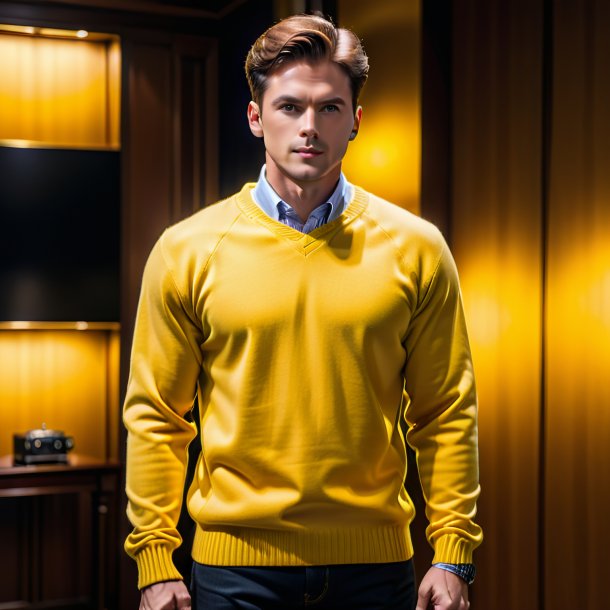 Pic of a yellow sweater from iron