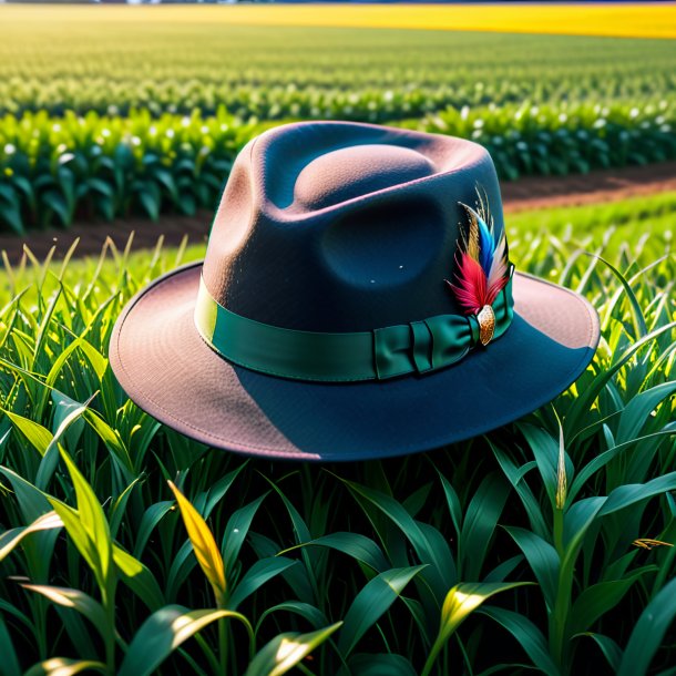 Foto de un mol en un sombrero en el campo