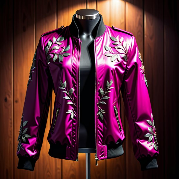 Sketch of a fuchsia jacket from wood