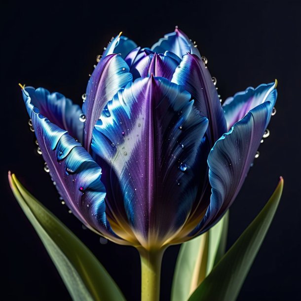 Picture of a navy blue tulip