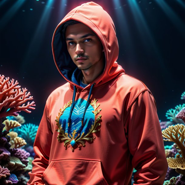 Photo of a coral hoodie from metal