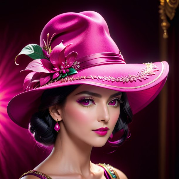 Pic of a fuchsia hat from gypsum