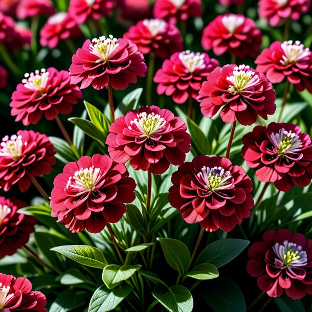 Depicting of a red persian candytuft