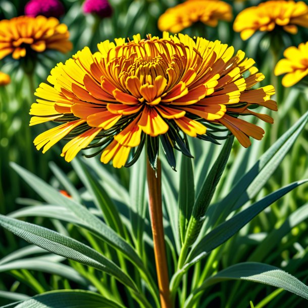 "picture of a wheat marigold, garden"