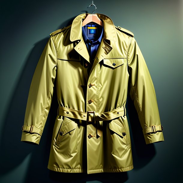 Sketch of a khaki coat from polyethylene