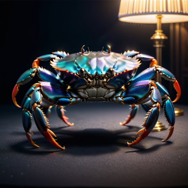 Pic of a crab in a black dress