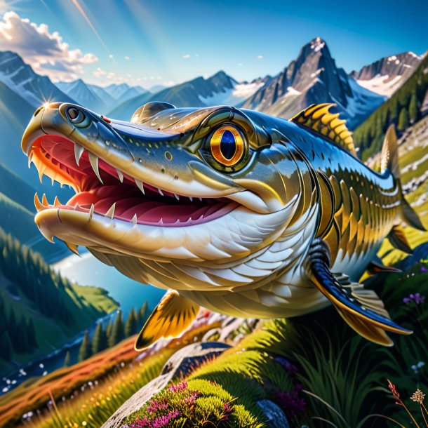 Image of a smiling of a pike in the mountains