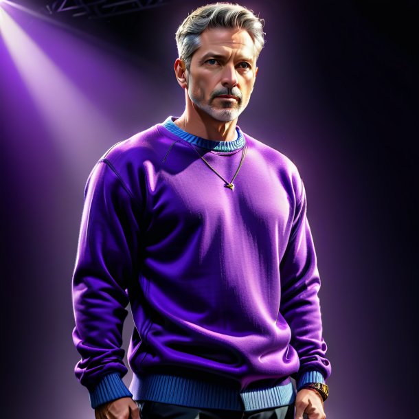 Drawing of a purple sweater from metal