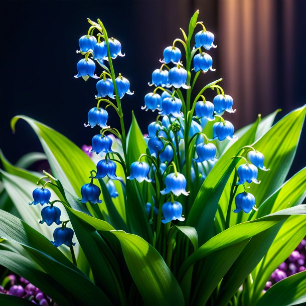Photo of a blue lily of the valley