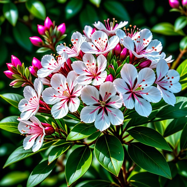 Représentation d'une kalmia blanche