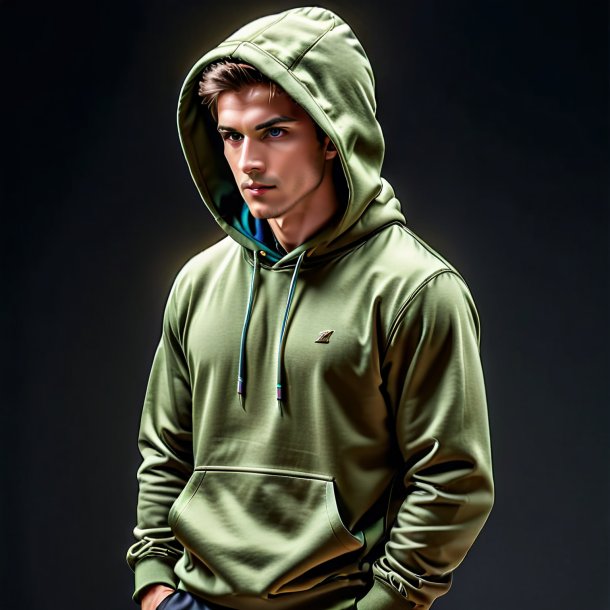 Pic of a khaki hoodie from stone