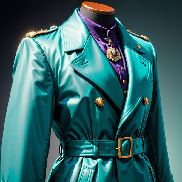 Drawing of a teal coat from clay