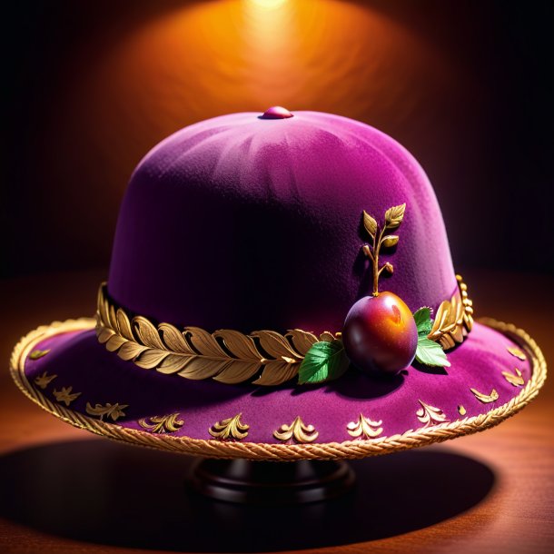 Picture of a plum hat from clay