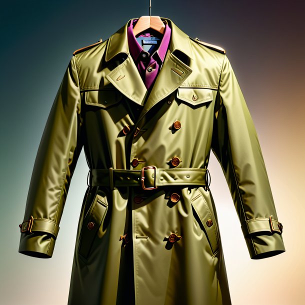 Illustration of a khaki coat from paper