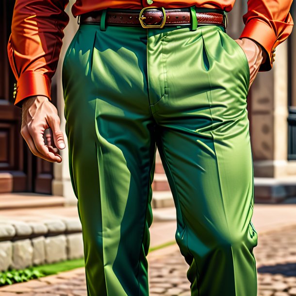 Clipart of a pea green trousers from clay