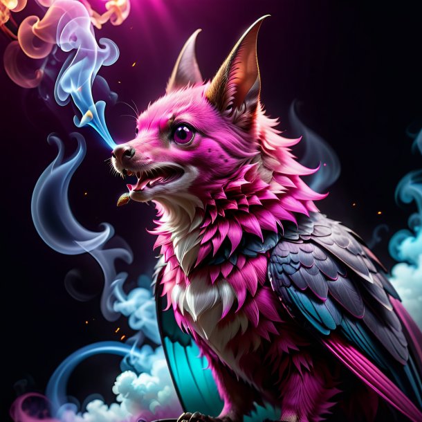 Pic d'une chauve-souris fumeuse fuchsia