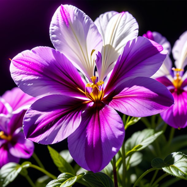 "image of a magenta violet, white"