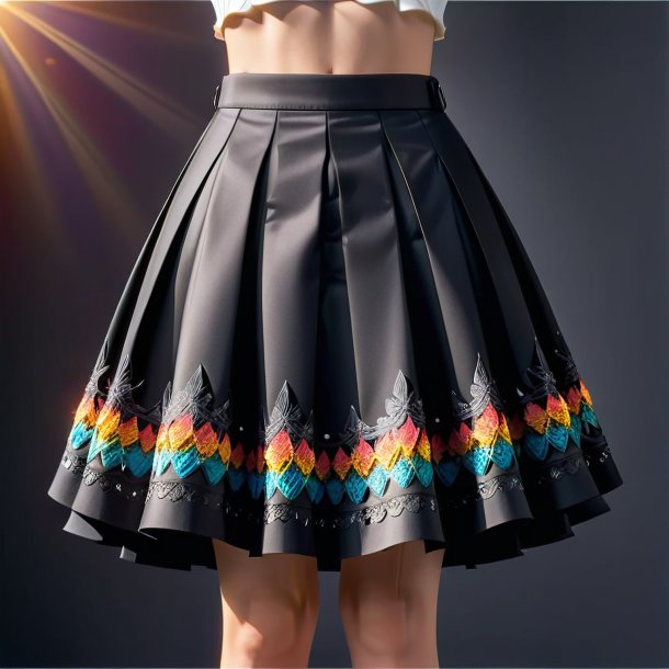 Clipart of a black skirt from paper