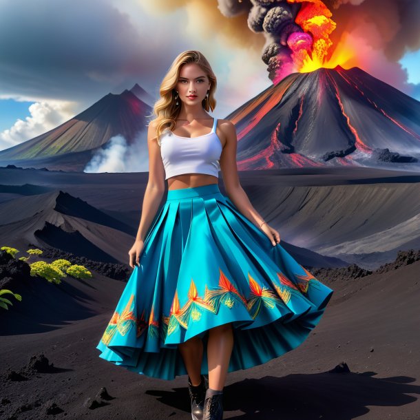 Picture of a mol in a skirt in the volcano