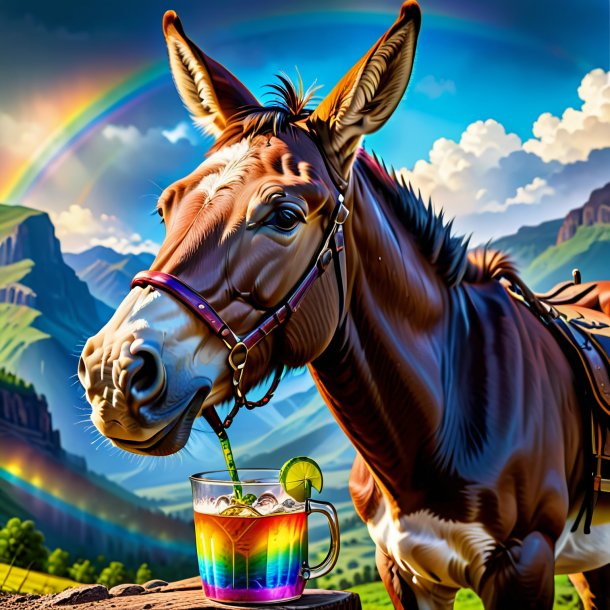 Photo of a drinking of a mule on the rainbow