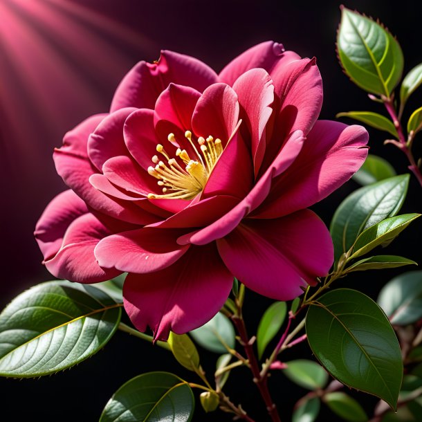 "dã©piction d'une jessamine de marron, rose"