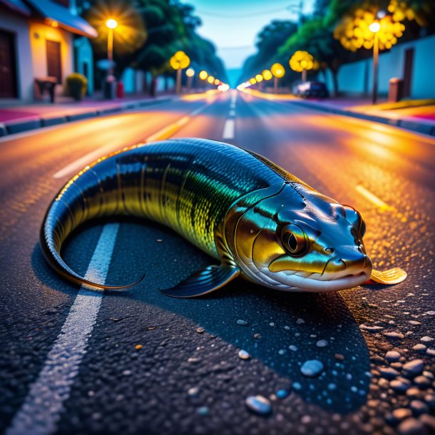 Foto de un sueño de una anguila en el camino