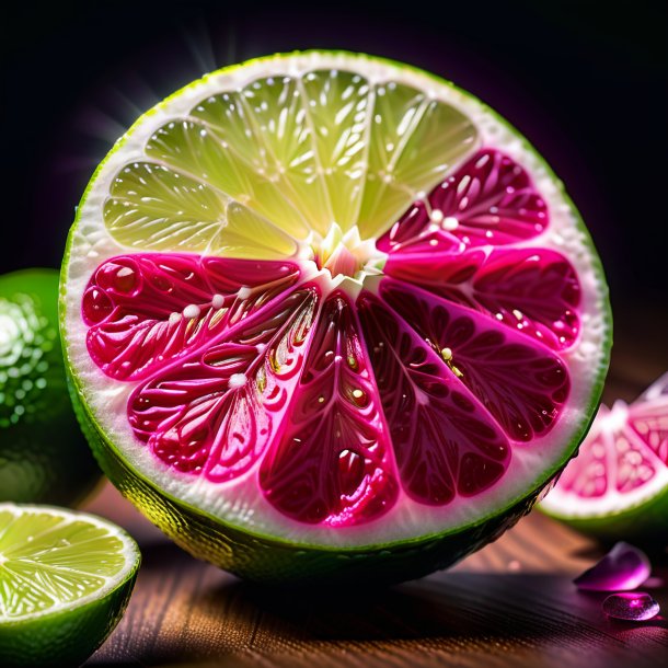 Depicting of a lime pink musk