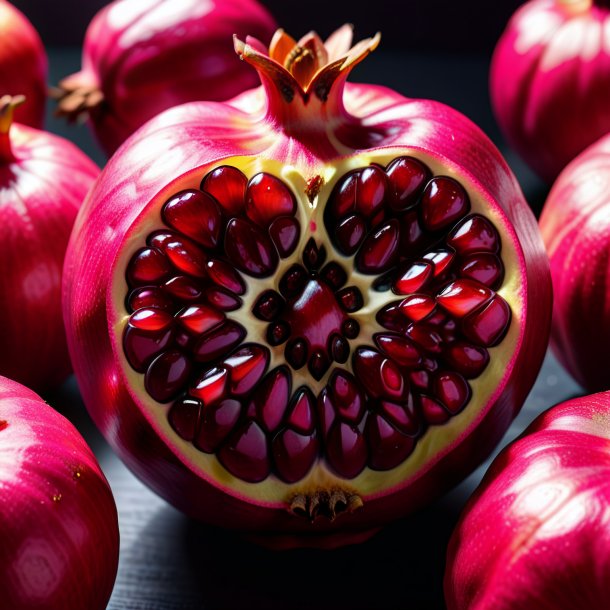 Picture of a hot pink pomegranate