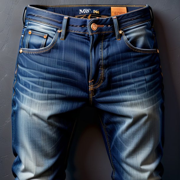 Photo of a navy blue jeans from stone