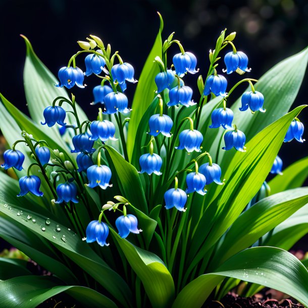 Picture of a blue lily of the valley