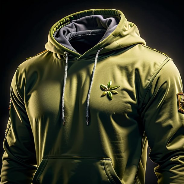 Image of a olive hoodie from stone